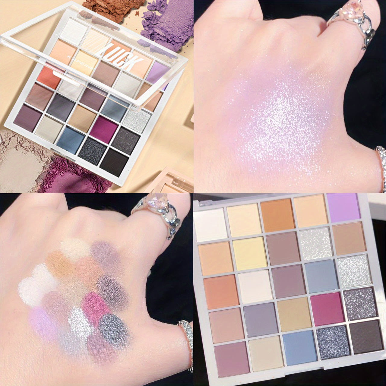 25 Colors Makeup Earth Color Beauty Eyeshadow Glitter Eyeshadow, Easy To Apply Long Lasting Makeup Waterproof Sweat Proof Eyeshadow Make Up Gift Set